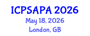International Conference on Political Sciences and Policy Analysis (ICPSAPA) May 18, 2026 - London, United Kingdom International Conference on Political Sciences and Policy Analysis (ICPSAPA) May 18, 2026 - London, United Kingdom