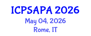 International Conference on Political Sciences and Policy Analysis (ICPSAPA) May 04, 2026 - Rome, Italy