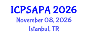 International Conference on Political Sciences and Policy Analysis (ICPSAPA) November 08, 2026 - Istanbul, Turkey International Conference on Political Sciences and Policy Analysis (ICPSAPA) November 08, 2026 - Istanbul, Turkey