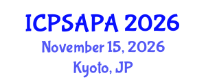 International Conference on Political Sciences and Policy Analysis (ICPSAPA) November 15, 2026 - Kyoto, Japan International Conference on Political Sciences and Policy Analysis (ICPSAPA) November 15, 2026 - Kyoto, Japan