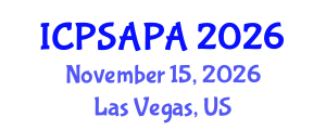 International Conference on Political Sciences and Policy Analysis (ICPSAPA) November 15, 2026 - Las Vegas, United States International Conference on Political Sciences and Policy Analysis (ICPSAPA) November 15, 2026 - Las Vegas, United States