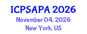 International Conference on Political Sciences and Policy Analysis (ICPSAPA) November 04, 2026 - New York, United States International Conference on Political Sciences and Policy Analysis (ICPSAPA) November 04, 2026 - New York, United States