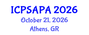 International Conference on Political Sciences and Policy Analysis (ICPSAPA) October 21, 2026 - Athens, Greece International Conference on Political Sciences and Policy Analysis (ICPSAPA) October 21, 2026 - Athens, Greece