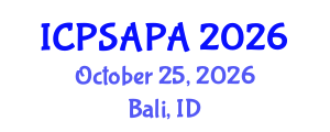 International Conference on Political Sciences and Policy Analysis (ICPSAPA) October 25, 2026 - Bali, Indonesia International Conference on Political Sciences and Policy Analysis (ICPSAPA) October 25, 2026 - Bali, Indonesia