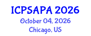 International Conference on Political Sciences and Policy Analysis (ICPSAPA) October 04, 2026 - Chicago, United States International Conference on Political Sciences and Policy Analysis (ICPSAPA) October 04, 2026 - Chicago, United States