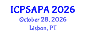 International Conference on Political Sciences and Policy Analysis (ICPSAPA) October 28, 2026 - Lisbon, Portugal International Conference on Political Sciences and Policy Analysis (ICPSAPA) October 28, 2026 - Lisbon, Portugal