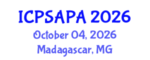 International Conference on Political Sciences and Policy Analysis (ICPSAPA) October 04, 2026 - Madagascar, Madagascar International Conference on Political Sciences and Policy Analysis (ICPSAPA) October 04, 2026 - Madagascar, Madagascar