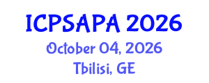 International Conference on Political Sciences and Policy Analysis (ICPSAPA) October 04, 2026 - Tbilisi, Georgia International Conference on Political Sciences and Policy Analysis (ICPSAPA) October 04, 2026 - Tbilisi, Georgia