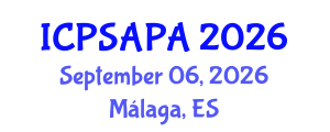 International Conference on Political Sciences and Policy Analysis (ICPSAPA) September 06, 2026 - Málaga, Spain International Conference on Political Sciences and Policy Analysis (ICPSAPA) September 06, 2026 - Málaga, Spain