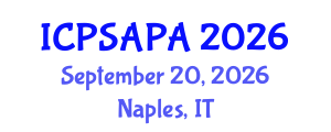 International Conference on Political Sciences and Policy Analysis (ICPSAPA) September 20, 2026 - Naples, Italy International Conference on Political Sciences and Policy Analysis (ICPSAPA) September 20, 2026 - Naples, Italy