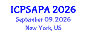 International Conference on Political Sciences and Policy Analysis (ICPSAPA) September 09, 2026 - New York, United States International Conference on Political Sciences and Policy Analysis (ICPSAPA) September 09, 2026 - New York, United States