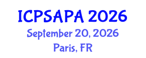 International Conference on Political Sciences and Policy Analysis (ICPSAPA) September 20, 2026 - Paris, France International Conference on Political Sciences and Policy Analysis (ICPSAPA) September 20, 2026 - Paris, France