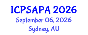 International Conference on Political Sciences and Policy Analysis (ICPSAPA) September 06, 2026 - Sydney, Australia International Conference on Political Sciences and Policy Analysis (ICPSAPA) September 06, 2026 - Sydney, Australia