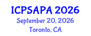 International Conference on Political Sciences and Policy Analysis (ICPSAPA) September 20, 2026 - Toronto, Canada International Conference on Political Sciences and Policy Analysis (ICPSAPA) September 20, 2026 - Toronto, Canada