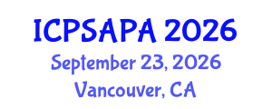 International Conference on Political Sciences and Policy Analysis (ICPSAPA) September 23, 2026 - Vancouver, Canada International Conference on Political Sciences and Policy Analysis (ICPSAPA) September 23, 2026 - Vancouver, Canada
