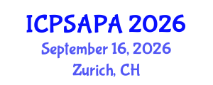 International Conference on Political Sciences and Policy Analysis (ICPSAPA) September 16, 2026 - Zurich, Switzerland International Conference on Political Sciences and Policy Analysis (ICPSAPA) September 16, 2026 - Zurich, Switzerland