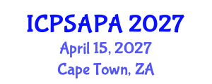 International Conference on Political Sciences and Policy Analysis (ICPSAPA) April 15, 2027 - Cape Town, South Africa International Conference on Political Sciences and Policy Analysis (ICPSAPA) April 15, 2027 - Cape Town, South Africa