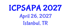 International Conference on Political Sciences and Policy Analysis (ICPSAPA) April 26, 2027 - Istanbul, Turkey International Conference on Political Sciences and Policy Analysis (ICPSAPA) April 26, 2027 - Istanbul, Turkey