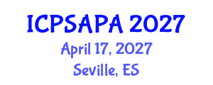 International Conference on Political Sciences and Policy Analysis (ICPSAPA) April 17, 2027 - Seville, Spain International Conference on Political Sciences and Policy Analysis (ICPSAPA) April 17, 2027 - Seville, Spain