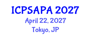 International Conference on Political Sciences and Policy Analysis (ICPSAPA) April 22, 2027 - Tokyo, Japan International Conference on Political Sciences and Policy Analysis (ICPSAPA) April 22, 2027 - Tokyo, Japan