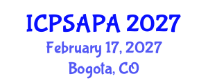 International Conference on Political Sciences and Policy Analysis (ICPSAPA) February 17, 2027 - Bogota, Colombia International Conference on Political Sciences and Policy Analysis (ICPSAPA) February 17, 2027 - Bogota, Colombia