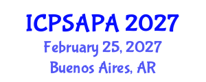 International Conference on Political Sciences and Policy Analysis (ICPSAPA) February 25, 2027 - Buenos Aires, Argentina International Conference on Political Sciences and Policy Analysis (ICPSAPA) February 25, 2027 - Buenos Aires, Argentina