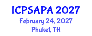 International Conference on Political Sciences and Policy Analysis (ICPSAPA) February 24, 2027 - Phuket, Thailand International Conference on Political Sciences and Policy Analysis (ICPSAPA) February 24, 2027 - Phuket, Thailand
