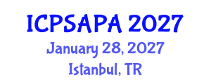 International Conference on Political Sciences and Policy Analysis (ICPSAPA) January 28, 2027 - Istanbul, Turkey International Conference on Political Sciences and Policy Analysis (ICPSAPA) January 28, 2027 - Istanbul, Turkey