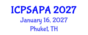 International Conference on Political Sciences and Policy Analysis (ICPSAPA) January 16, 2027 - Phuket, Thailand International Conference on Political Sciences and Policy Analysis (ICPSAPA) January 16, 2027 - Phuket, Thailand