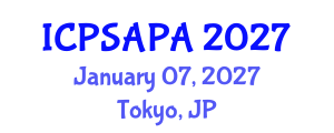 International Conference on Political Sciences and Policy Analysis (ICPSAPA) January 07, 2027 - Tokyo, Japan International Conference on Political Sciences and Policy Analysis (ICPSAPA) January 07, 2027 - Tokyo, Japan