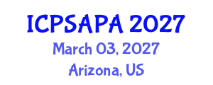 International Conference on Political Sciences and Policy Analysis (ICPSAPA) March 03, 2027 - Arizona, United States International Conference on Political Sciences and Policy Analysis (ICPSAPA) March 03, 2027 - Arizona, United States