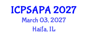 International Conference on Political Sciences and Policy Analysis (ICPSAPA) March 03, 2027 - Haifa, Israel International Conference on Political Sciences and Policy Analysis (ICPSAPA) March 03, 2027 - Haifa, Israel