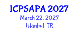 International Conference on Political Sciences and Policy Analysis (ICPSAPA) March 22, 2027 - Istanbul, Turkey International Conference on Political Sciences and Policy Analysis (ICPSAPA) March 22, 2027 - Istanbul, Turkey