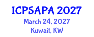 International Conference on Political Sciences and Policy Analysis (ICPSAPA) March 24, 2027 - Kuwait, Kuwait International Conference on Political Sciences and Policy Analysis (ICPSAPA) March 24, 2027 - Kuwait, Kuwait