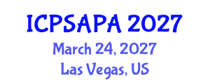 International Conference on Political Sciences and Policy Analysis (ICPSAPA) March 24, 2027 - Las Vegas, United States International Conference on Political Sciences and Policy Analysis (ICPSAPA) March 24, 2027 - Las Vegas, United States