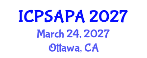 International Conference on Political Sciences and Policy Analysis (ICPSAPA) March 24, 2027 - Ottawa, Canada International Conference on Political Sciences and Policy Analysis (ICPSAPA) March 24, 2027 - Ottawa, Canada