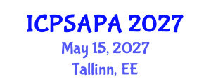 International Conference on Political Sciences and Policy Analysis (ICPSAPA) May 15, 2027 - Tallinn, Estonia International Conference on Political Sciences and Policy Analysis (ICPSAPA) May 15, 2027 - Tallinn, Estonia