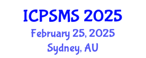 International Conference on Politics, Sociology and Media Studies (ICPSMS) February 25, 2025 - Sydney, Australia