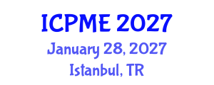 International Conference on Polymer and Material Engineering (ICPME) January 28, 2027 - Istanbul, Turkey International Conference on Polymer and Material Engineering (ICPME) January 28, 2027 - Istanbul, Turkey