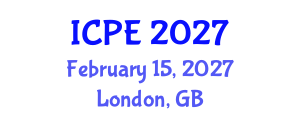 International Conference on Polymer Engineering (ICPE) February 15, 2027 - London, United Kingdom International Conference on Polymer Engineering (ICPE) February 15, 2027 - London, United Kingdom