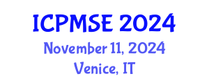 International Conference on Polymer Materials Science and Engineering (ICPMSE) November 11, 2024 - Venice, Italy