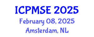 International Conference on Polymer Materials Science and Engineering (ICPMSE) February 08, 2025 - Amsterdam, Netherlands