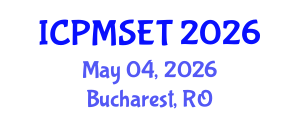 International Conference on Polymer Materials Science, Engineering and Technology (ICPMSET) May 04, 2026 - Bucharest, Romania International Conference on Polymer Materials Science, Engineering and Technology (ICPMSET) May 04, 2026 - Bucharest, Romania