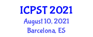 International Conference on Polymer Science and Technology. (ICPST) August 10, 2021 - Barcelona, Spain
