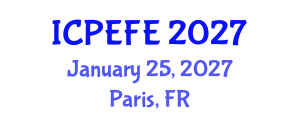 International Conference on Postharvest Engineering and Food Engineering (ICPEFE) January 25, 2027 - Paris, France International Conference on Postharvest Engineering and Food Engineering (ICPEFE) January 25, 2027 - Paris, France