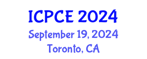 International Conference on Power and Control Engineering (ICPCE) September 19, 2024 - Toronto, Canada