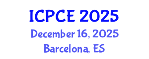 International Conference on Power and Control Engineering (ICPCE) December 16, 2025 - Barcelona, Spain