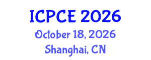 International Conference on Power and Control Engineering (ICPCE) October 18, 2026 - Shanghai, China International Conference on Power and Control Engineering (ICPCE) October 18, 2026 - Shanghai, China