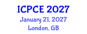 International Conference on Power and Control Engineering (ICPCE) January 21, 2027 - London, United Kingdom International Conference on Power and Control Engineering (ICPCE) January 21, 2027 - London, United Kingdom
