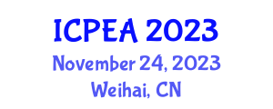 International Conference on Power and Energy Applications (ICPEA) November 24, 2023 - Weihai, China International Conference on Power and Energy Applications (ICPEA) November 24, 2023 - Weihai, China